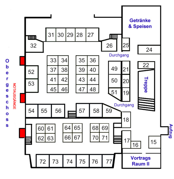 Ausstellerplan Obergeschoss